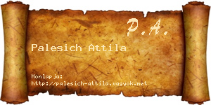 Palesich Attila névjegykártya