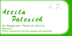 attila palesich business card